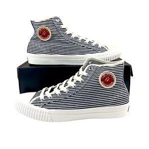 Pf Flyers blue white striped center hi reiss shoes